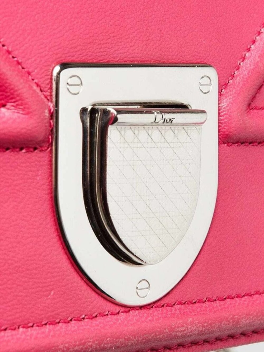 Christian Dior Pink Smooth Leather Diorama Medium Flap Bag - Picture 5 of 12